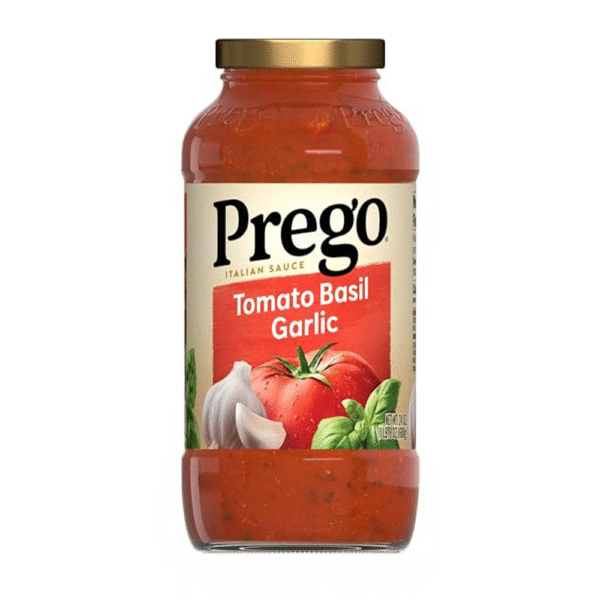 prego italian tomato sauce with basil & garlic, 24 oz jar